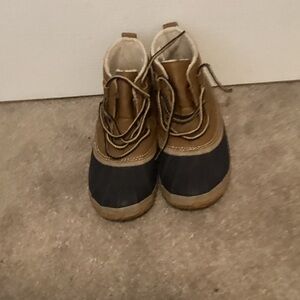 Adult Tan and Black Boots